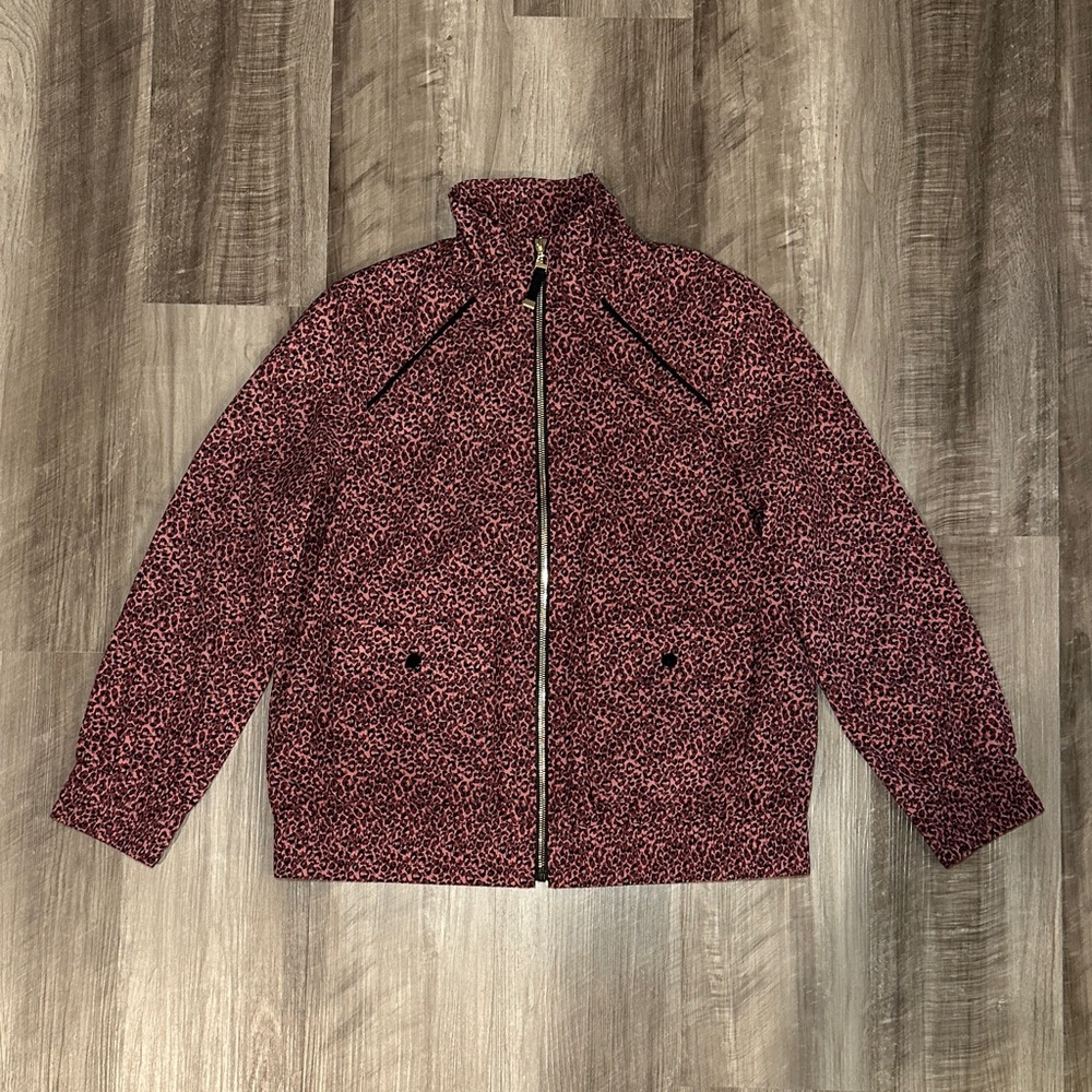 Chico's Zenergy Leopard Cheetah Print Full Zip Track Jacket - 1 (Medium/8)